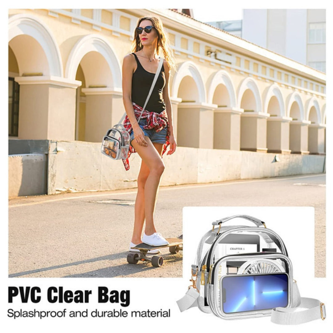 Transparent Small Crossbody Purse - Stylish Women's Shoulder Crossbody Bag with Convenient Capacity