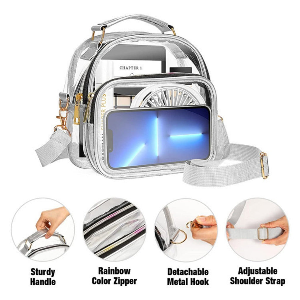Transparent Small Crossbody Purse - Stylish Women's Shoulder Crossbody Bag with Convenient Capacity